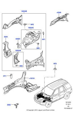 Çamurluk İç Paneli Ön Sol-Lr001524-/Freelander 2