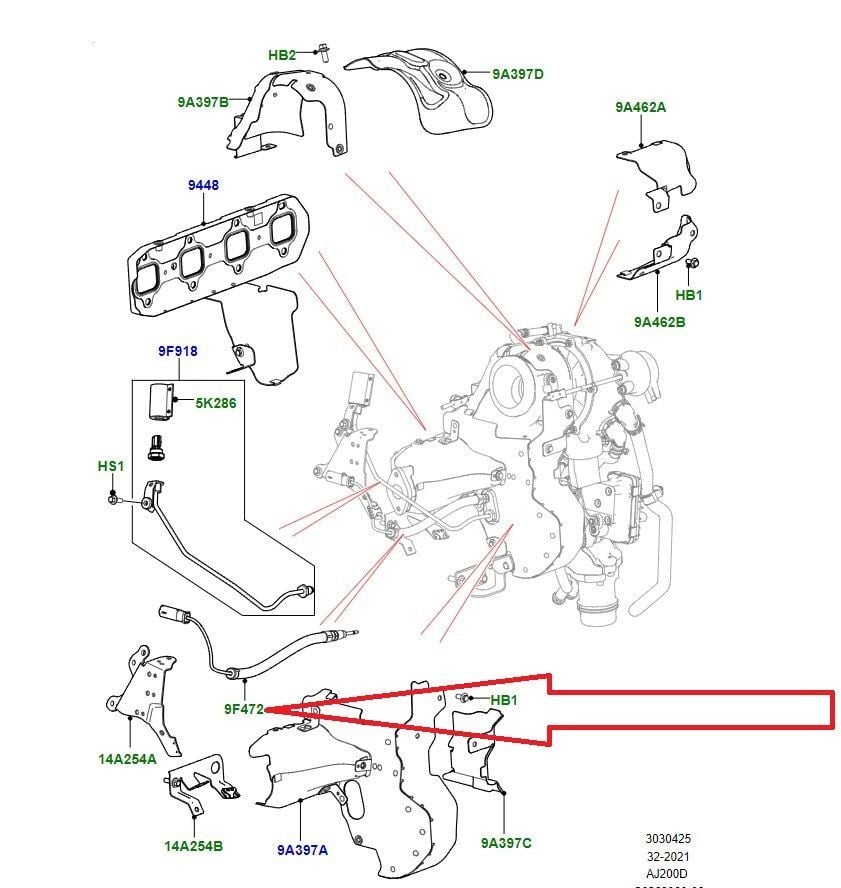 Turbo Gaz Sıcaklık Sensörü ( Sarı Renk )-Lr082481-Jde39469 (Jaguar)-2.0 Dizel/Range Rover Sport