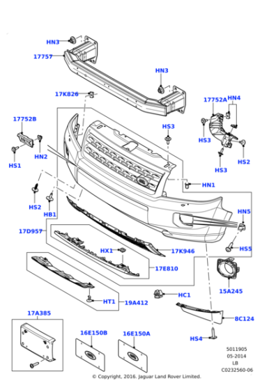 Tampon Alt Izgarası-Lr022207-/Freelander 2