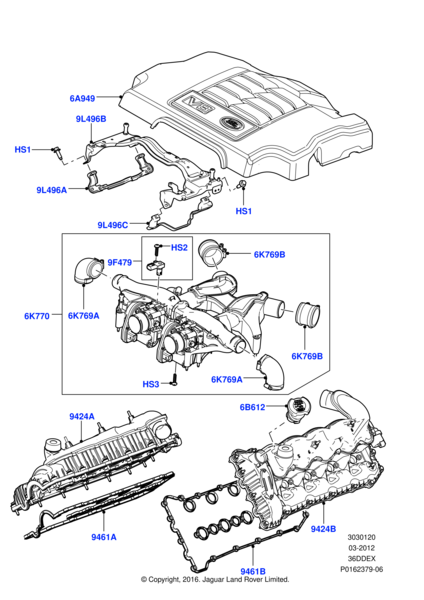 Külbütör Kapak Contası Sol-Lr005897 A-3.6/Range Rover New 2
