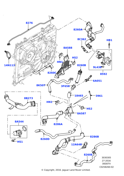 Radyatör Üst Hortum-Lr081659-Lr077702-Lr034648-/Range Rover New-Range Rover Sport