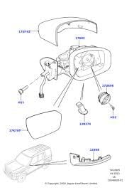 Dış Ayna Camı Sağ-Lr045152 R-/Range Rover Sport