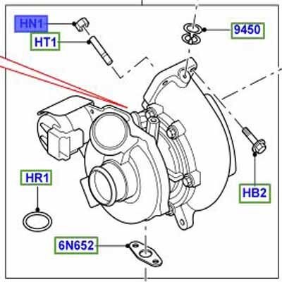 Somun Egzoz-Lr004057 A-Fx108046-Lr106277-6076340 - Jde6856 (Jaguar)-/Range Rover Sport