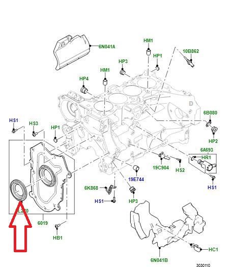 Krank Keçesi Ön-Lr093852 V-Jde38485 (Jaguar)-2.0 Dizel/Range Rover Sport