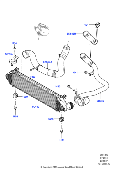 Turbo Hortumu İntercooler Sağ (Komple) Silikon-Lr002589 A-Lr066429-2.2/Freelander 2