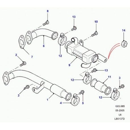 Egr Borusu ( L )-Wap101260-Td4/Freelander 1
