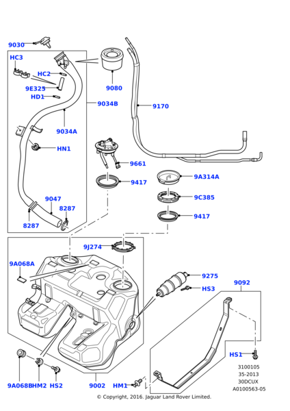 Yakıt Pompası-Lr023043 H.-Wfx000180-Wfx000181-Lr022382-Lr020625-Wqb100480-Td4 - 3.0/Freelander 1-Range Rover New 2