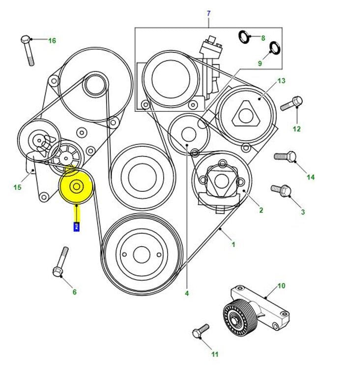 V Kayış Gergi Bilyası-Pqr500060 A-Pqr101060-4.0 - 4.6/Range Rover New