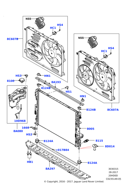 Radyatör Üst Bağlantı Braket Dubeli-Lr007399-Lr004323-J9C1408 (Jaguar)-/Range Rover Sport-Freelander 2