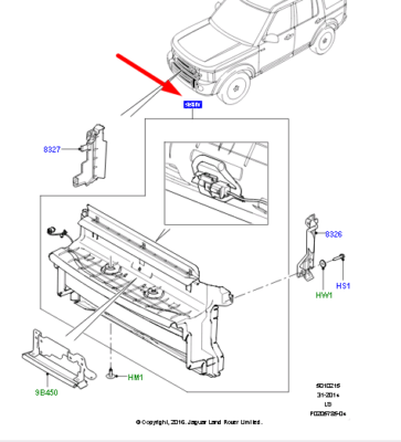 Deflektör Komple Ön (Isı Sensörlü)-Lr055300-Lr024162-Lr013050-/Range Rover Sport-Discovery 4
