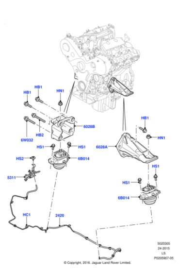 Motor Takozu ( R-L )-Lr014113 B-3.0/Range Rover Sport