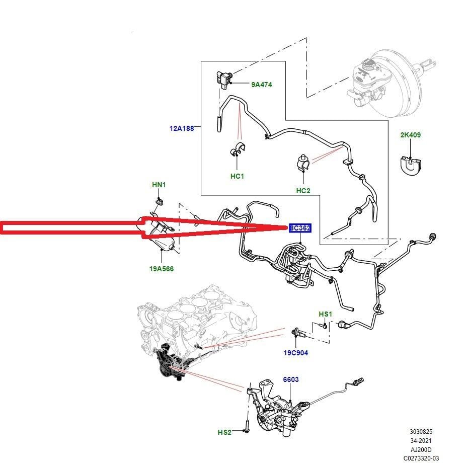 Vakum Kontrol Hortum Seti -Lr082320-2.0 Dizel/Range Rover Sport