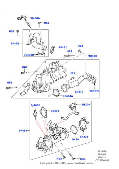 Egr Valf Sağ ( Tek Valf )-Lr063122 P-Jde34437 (Jaguar)-/Range Rover Sport