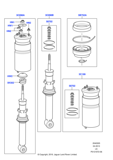 Amortisör Ve Körük Komple Ön ( R-L )-Rnb501580 D-Rnb501250-Rnb000856-Rnb501580-Lr016414-Rnb501590-Lr016415-Lr041108-Rnb501470-Rnb000857-Rnb000858-Lr018398-Lr032646-/Range Rover Sport-Discovery 3-4
