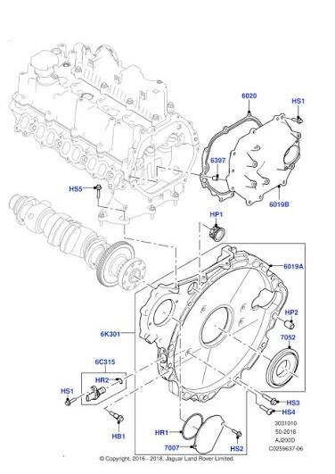 Eksantrik Kapak Contası Üst-Lr073816 M-Jde38501 (Jaguar)-Jde36963 (Jaguar)-2.0 Dizel/Range Rover Sport