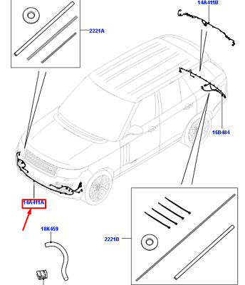 Ön Park Sensör Tesisatı-Lr064004-/Range Rover New