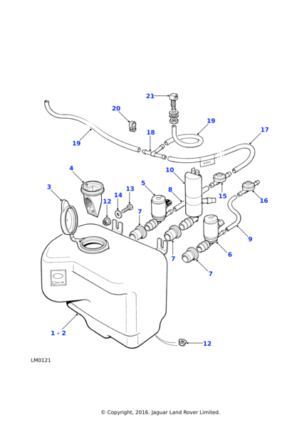 Cam Yıkama Su Pompası Ön Cam-Amr3271 E-4.6/Range Rover New
