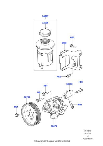 Direksiyon Yağ Deposu-Lr061407 K-Qfx500060-Jde5680 (Jaguar)-C2D40723 (Jaguar)-/Range Rover Sport-Range Rover New 2