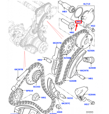 Eksantrik Zincir Zamanlama Valfi ( Oringi )-Lr154974-Lr095784-/Discovery Sport
