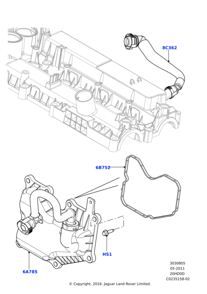 Separatör Contası-Lr025661 L-C2N2324 (Jaguar)-/Range Rover Evoque-Freelander 2