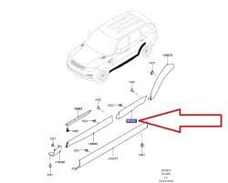 Kapı Kaplaması Alt Arka Sağ-Lr077405 R-Lr125991-Lr044140-/Range Rover Sport