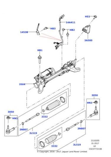 Rot Kolu ( R-L )-Lr059264 D-/Range Rover Sport-Range Rover New
