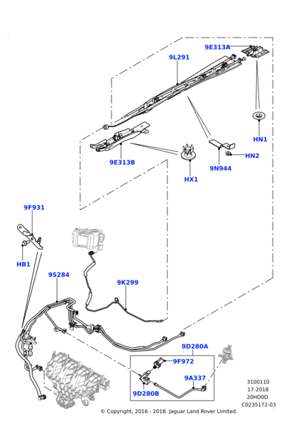 Hortum Yakıt Basınç Sensörü-Lr028855-Lr044010-Lr079937-Lr108726 - C2D49979 (Jaguar)-2.0 Benzinli/Range Rover Evoque-Freelander 2