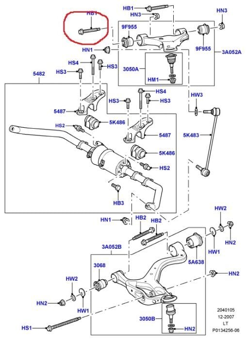 Aks Taşıyıcı Civatası -Ryg000420-/Range Rover Sport