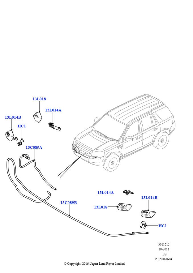 Far Yıkama Fıskiyesi Jeti Sağ-Lr022471-/Freelander 2