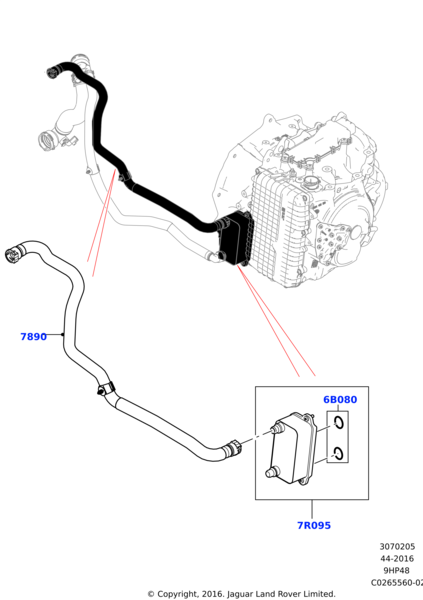 Şanzıman Yağ Soğutucusu-Lr086284 L-Lr079951-T4A19479 (Jaguar)-2.0 Dizel/Range Rover Evoque-Discovery Sport