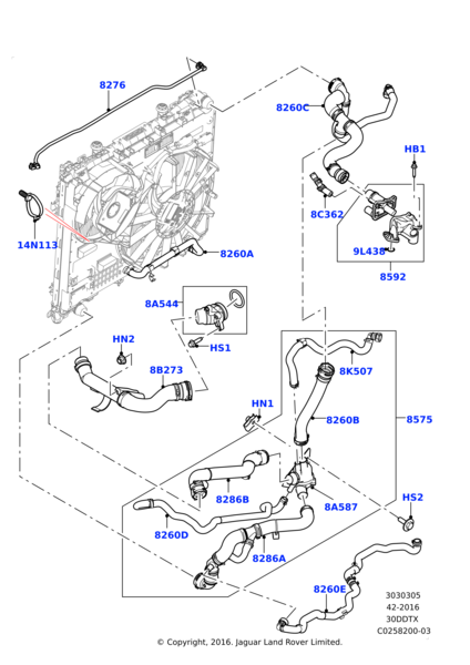 Termostat Hortumu-Lr139398-Lr078764-Lr062076-/Range Rover New