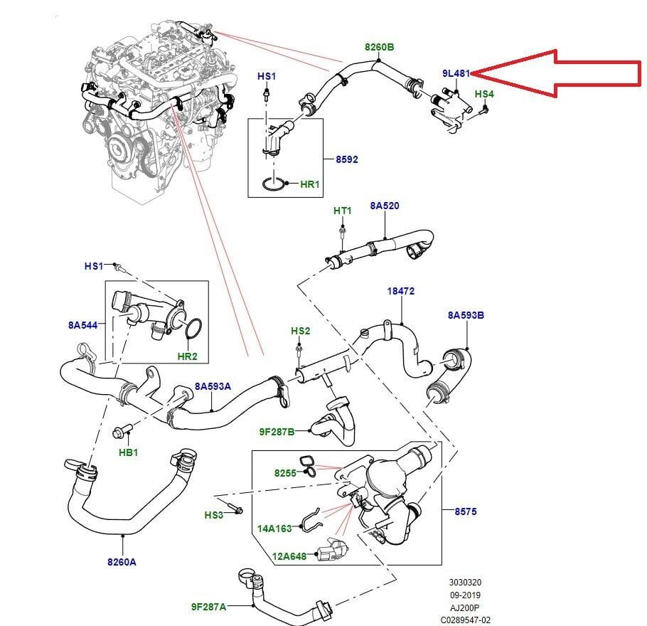 Yağ Ayırıcı Filtre ( Seperatör )-Lr093489 E-Lr181892-Jde38626 (Jaguar)-Jde41599 (Jaguar)-2.0 Dizel/Range Rover Sport-Range Rover Evoque