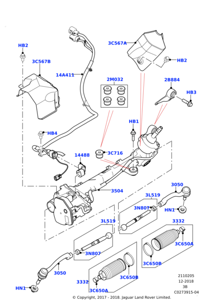 Rot Başı ( R-L )-Lr090883 N-Lr111480-T4A12525 (Jaguar)-T4A28746 (Jaguar)-/Range Rover Range Rover Velar