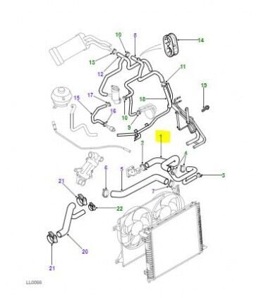 Radyatör Üst Hortumu-Pch115940 B.-Pch114080-Tci/Freelander 1