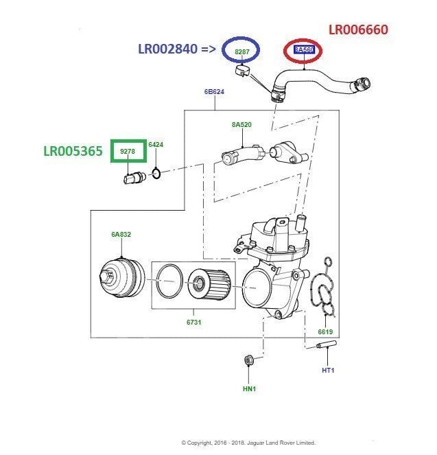 Yağ Soğutucu Hortumu-Lr006660 E-Lr002836-C2S46478 (Jaguar)-2.2/Freelander 2