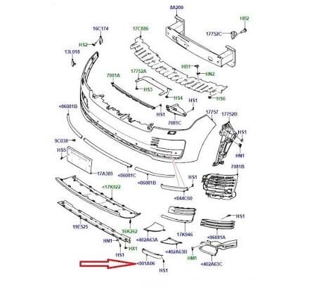 Ön Tampon Braketi Sağ-Lr098434 R-/Range Rover New