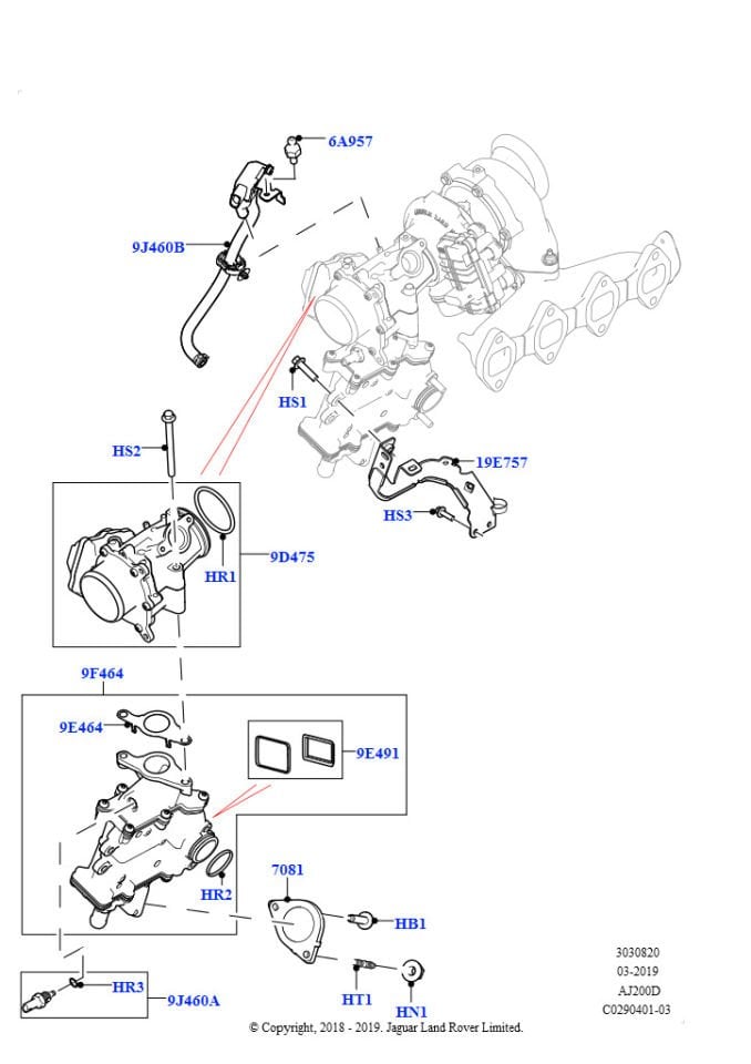 Egr Soğutucu ( Oringi )-Lr084673-2.0 Dizel/Range Rover Sport