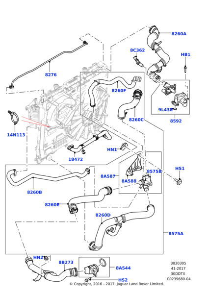 Radyatör Üst Hortumu-Lr034641 E-/Range Rover Sport-Range Rover New