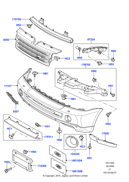 Tampon İç Braketi Ön Sol-Lr013866 E-Dpn500051-/Range Rover Sport
