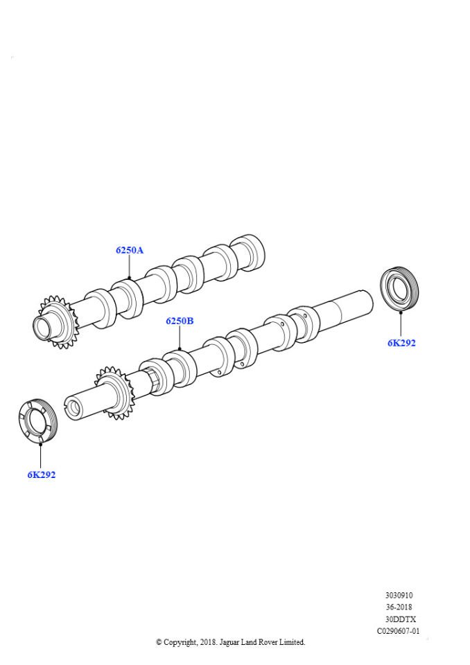 Eksantrik Mili Sağ ( Emme )-1311295 E-Lr057775-C2S26273 (Jaguar)-Jde36143 (Jaguar)-2.7 - 3.0/Range Rover Sport