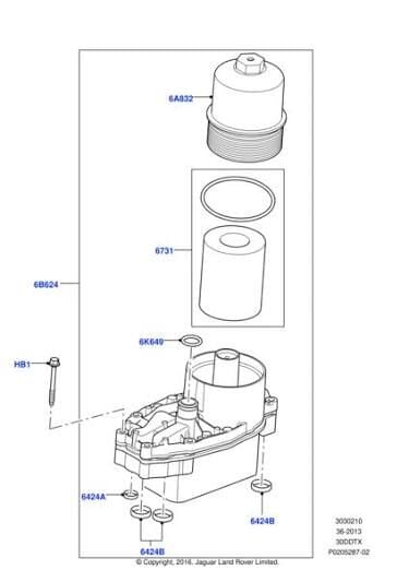 Yağ Filtresi Adaptör ( Oringi )-Lr013161 L-Jde11368 (Jaguar)-/Range Rover Sport