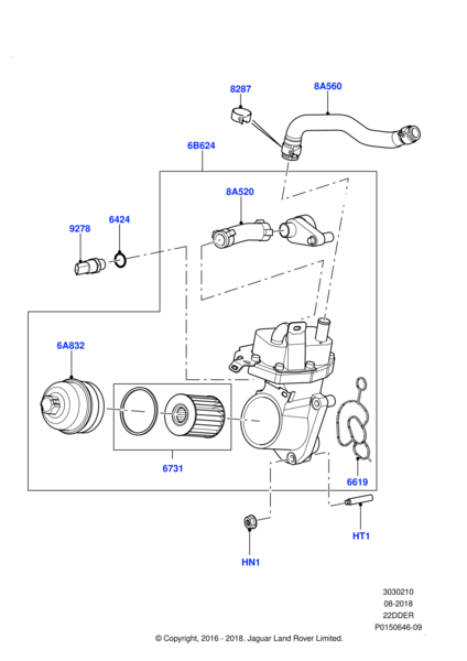 Yağ Soğutucu Contası-Lr001262-C2S44013 (Jaguar)-2.2/Freelander 2