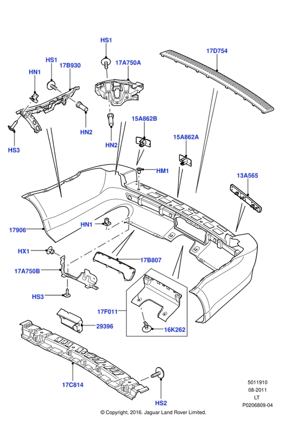Arka Tampon Bağlantı Braketi Sağ-Lr015110 R-Dqn000061-/Range Rover Sport
