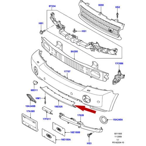 Tampon Alt Kaplaması Ön-Dxj500040-/Range Rover New 2