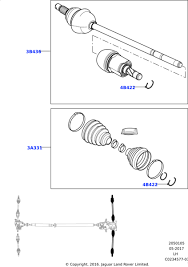 Aks Mili Komple Arka ( R-L )-Lr061904 E-Lr024763-Lr048490-/Range Rover Evoque