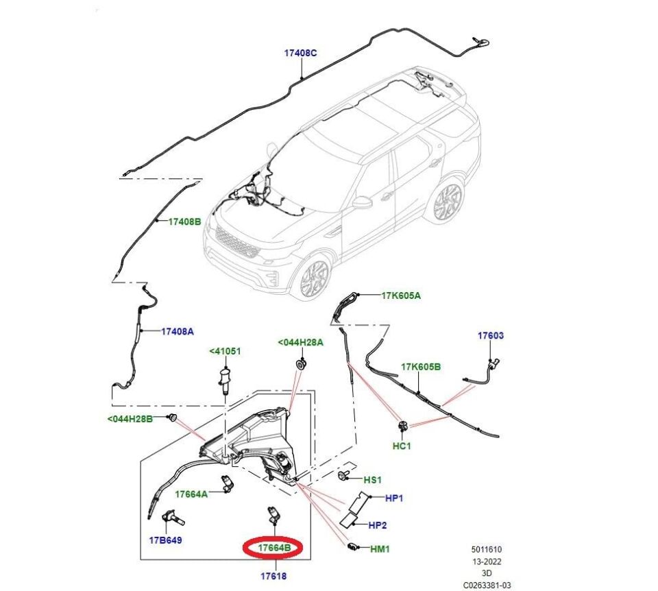 Ön Far Su Fıskiye Motoru-LR089443 H-Range Rover New 2