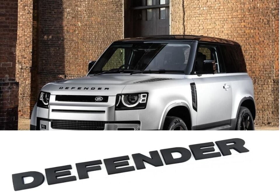 Ön Kaput Üstü Yazı (Defender) ( Siyah )-Lr130857 R-/New Defender
