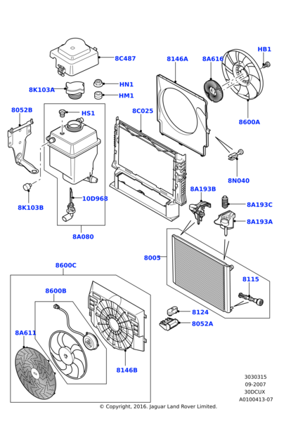 Radyatör Bağlantı Braketi Üst Sol -Pcu000170-/Range Rover New 2
