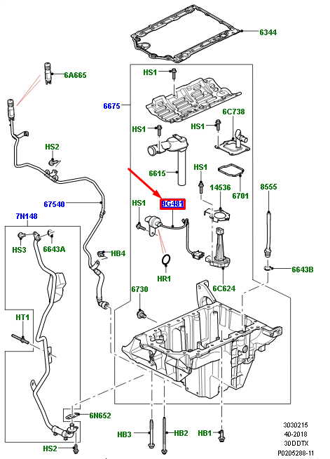 Yağ Seviye Sensör Tesisatı-Lr086424-Lr014233-Lr034465-Lr136706-3.0/Range Rover Sport