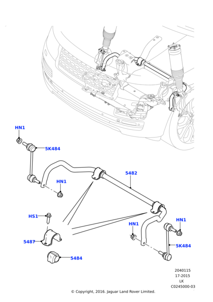 Viraj Demir Ön ( Acesiz ) -Lr038555-/Range Rover New